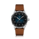 1968 Sixtyeight by AV86 vintage-inspired dress watch with sapphire crystal, sunray dial, and brown leather strap
