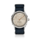 1968 Sixtyeight by AV86 vintage-inspired dress watch with sapphire crystal, subtle dial detailing, and textured fabric strap