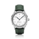 1968 Sixtyeight by AV86 vintage-inspired dress watch with sapphire crystal, minimalist dial, and green leather strap