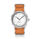 1968 Sixtyeight by AV86 vintage-inspired dress watch with sapphire crystal, minimalist dial, and textured fabric strap