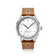 1968 Sixtyeight by AV86 vintage-inspired dress watch with sapphire crystal, minimalist dial, and perforated brown leather strap