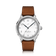 1968 Sixtyeight by AV86 vintage-inspired dress watch with sapphire crystal, minimalist dial, and brown leather strap