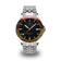 1970 Haagen GMT Automatic, burgundy-gold bezel, Swiss Made GMT watch by AV86 with sapphire crystal and steel bracelet strap