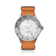 1970 Glacier GMT Automatic by AV86 featuring vintage-inspired dial, GMT bezel, sapphire crystal, and textured orange fabric strap