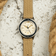1956 Marine by AV86 vintage-inspired diver with acrylic bezel, luminous markers, and textured fabric strap