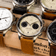 1934 Telechron by AV86 luxury chronograph with telemeter, sapphire crystal, vintage dial, and brown leather strap