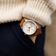 1934 Telechron by AV86 vintage-inspired chronograph with telemeter, sapphire crystal, and textured leather strap on wrist
