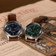 1934 Telechron by AV86 vintage-inspired chronograph with telemeter, sapphire crystal, steel case, and brown leather strap
