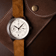 1934 Telechron by AV86 vintage-inspired chronograph with telemeter, sapphire crystal, and brown suede leather strap