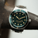 1926 At'sea, Green Turtle Vintage – 39MM by AV86 luxury diver with sapphire crystal, textured dial, and metal bracelet strap