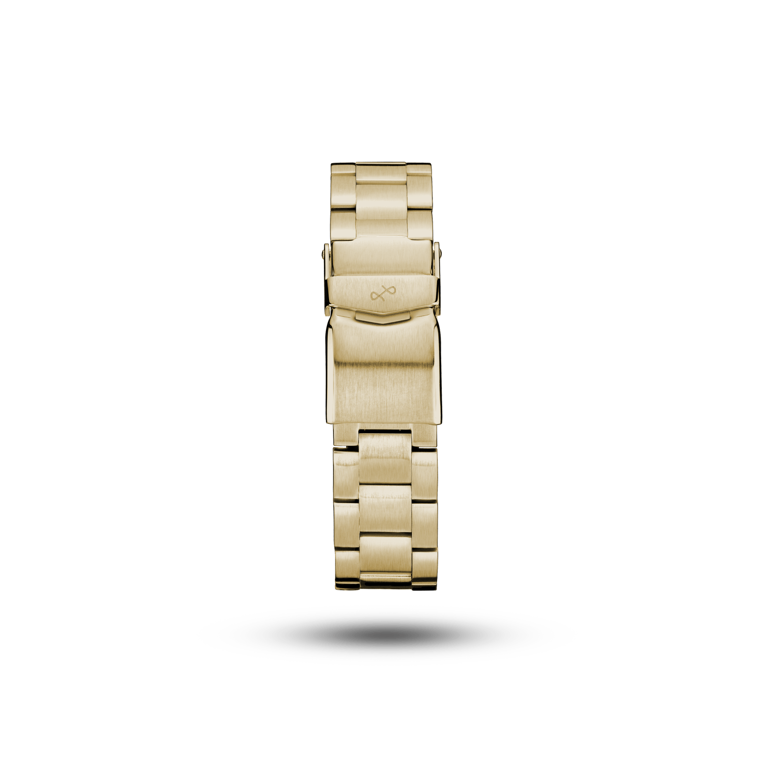3-link, Gold bracelet strap by AV86 with brushed finish, solid clasp, and Scandinavian minimalist metal design