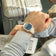 1904 Chronograph by AV86 with angular case, sapphire crystal, blue dial, chronograph function, and steel bracelet strap worn during travel