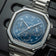 1904 Chronograph by AV86 with angular case, sapphire crystal, chronograph subdials, and brushed metal bracelet strap