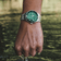 1926 At'sea by AV86 vintage-inspired diver with green sunray dial, sapphire crystal, rotating bezel, and stainless steel bracelet strap