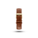 Leather - Brown two-piece high-quality leather strap with gold plated pin buckle and AV86 engraving on the back