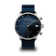 1815 Justin Gatlin by AV86 chronograph with textured dial, sapphire crystal, date window, and blue fabric strap