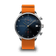 1815 Justin Gatlin by AV86 vintage-inspired chronograph with sapphire crystal, textured dial, date window, and orange rubber strap