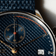 1815 Justin Gatlin by AV86 luxury chronograph with textured dial, sapphire crystal, date display, and blue fabric strap
