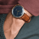 1969 Vintage, Gold / Midnight Blue - Special Edition – 39mm by AV86 dress watch with sapphire crystal and brown leather strap
