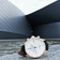 1815 Chronograph, Rose Gold / White by AV86 luxury chronograph with sapphire crystal, rose gold case, black leather strap, minimalist dial