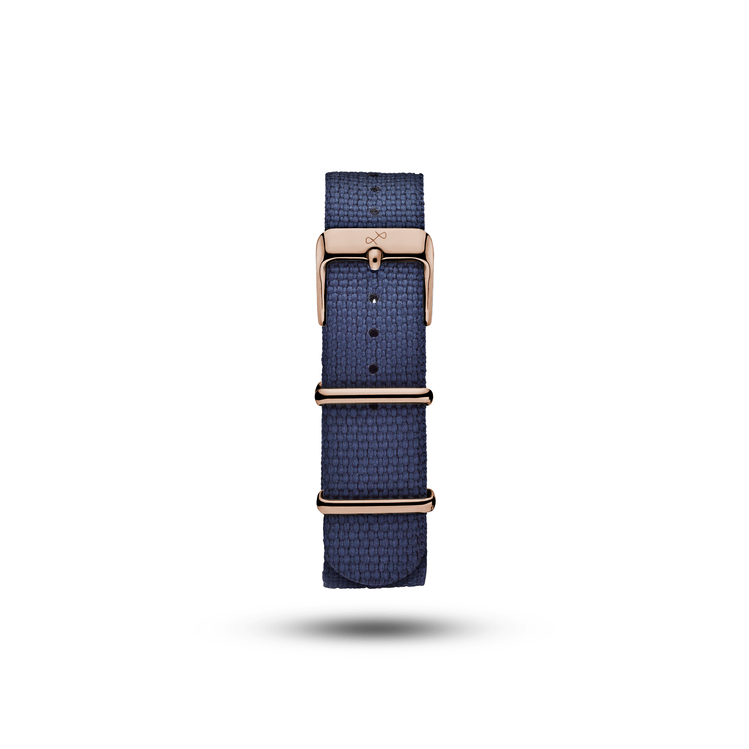Nato - Blue Honeycomb strap by AV86 made from 100% recycled plastic with quick release spring bar and rose gold hardware