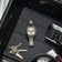 1904 Chronograph by AV86 with angular case, vintage-inspired dial, sapphire crystal, chronograph function, and metal bracelet strap
