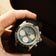 1960 Racing Chronograph, Steel / Sky Blue & Green