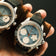 1960 Racing Chronograph, Steel / Sky Blue & Green