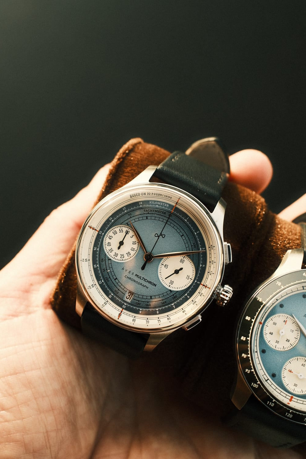1934 Multichron, Steel / Sky Blue