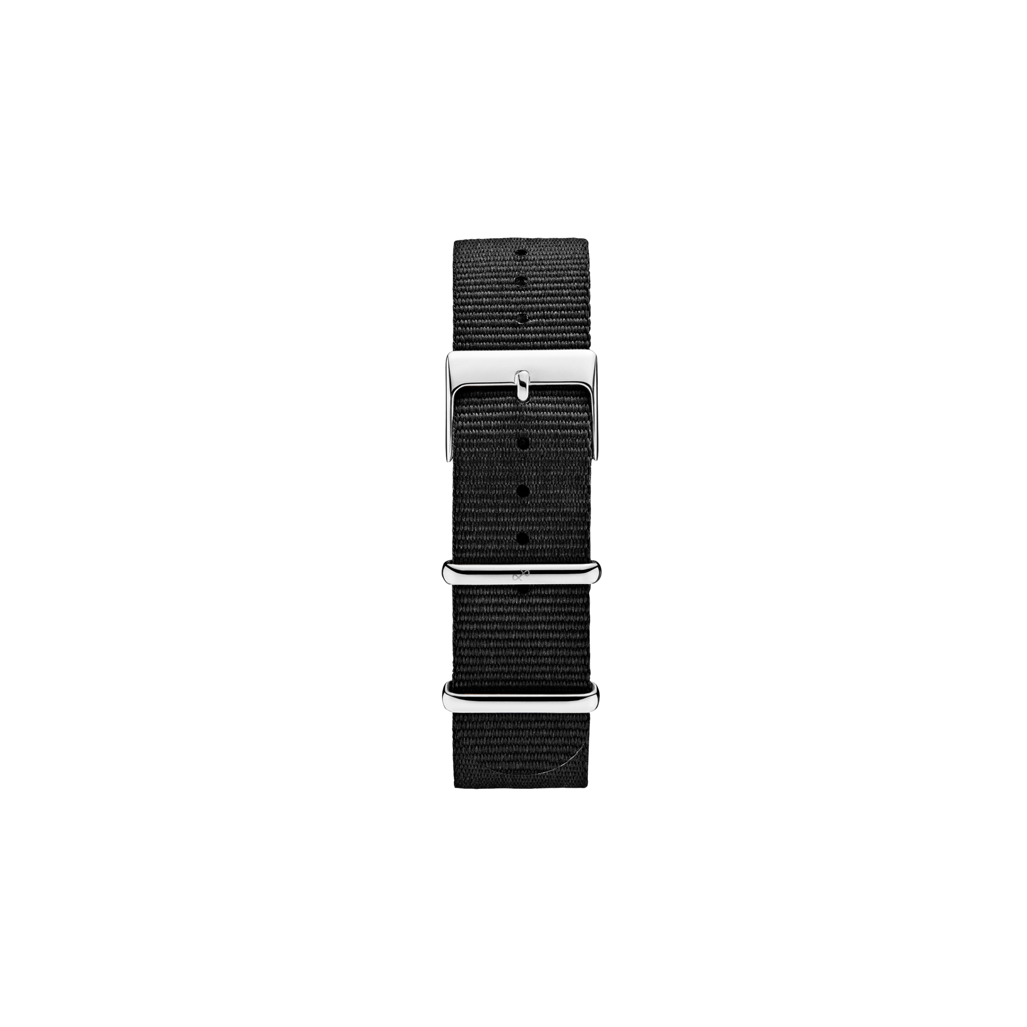 Nato - Black nylon strap by AV86 with quick-release spring bars and stainless steel pin buckle for Scandinavian minimalist style