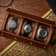 Watch Roll - Brown by AV86 premium full grain leather storage for three luxury timepieces with vintage-inspired diver watches