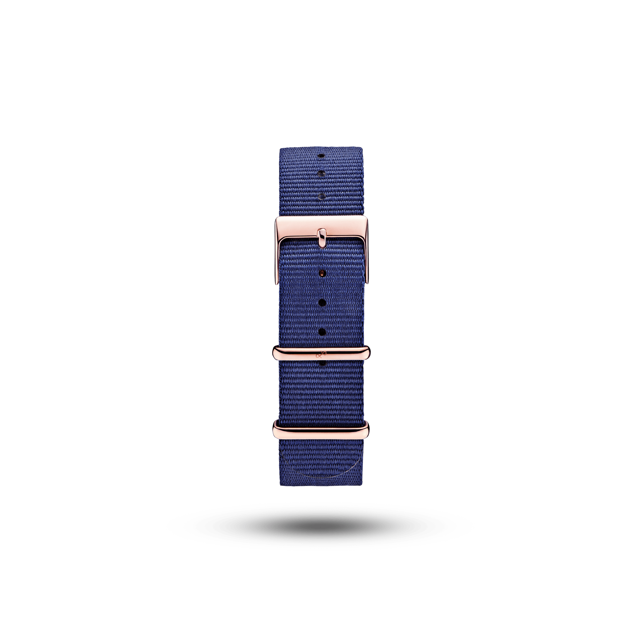 Nato - Dark Blue nylon NATO strap with stainless steel pin buckle by AV86, quick release spring bars included