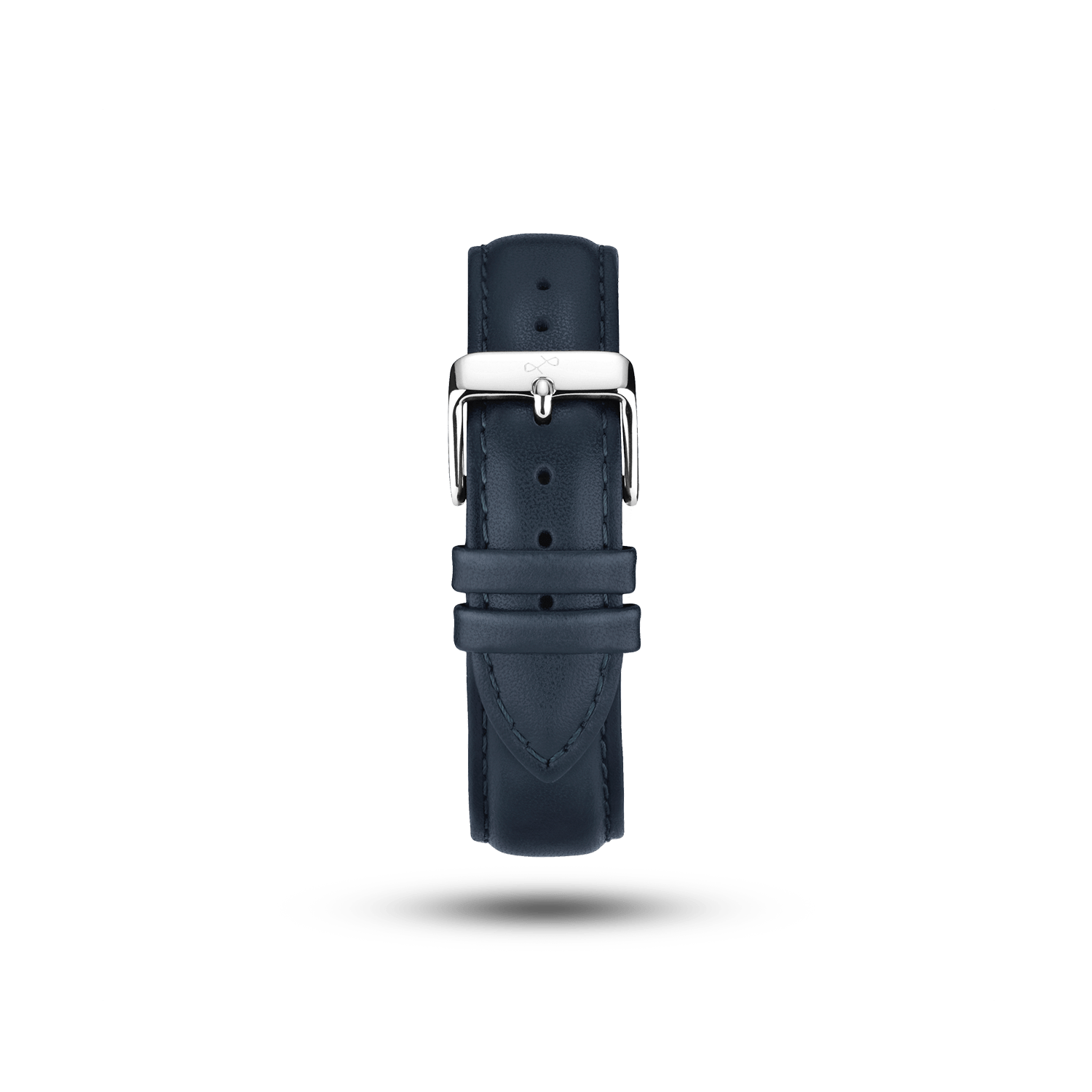 Leather - Dark Blue two-piece high-quality leather strap with stainless steel pin buckle engraved by AV86 Scandinavian design