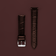Leather - Brown Croco two-piece high-quality leather strap with stainless steel pin buckle by AV86 showcasing classic craftsmanship