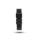 Silicone - Black strap by AV86 with textured surface, two-piece design, and stainless steel pin buckle for versatile luxury watches