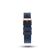 Silicone - Blue two-piece interchangeable strap by AV86 with textured silicone and pin buckle in plated finish