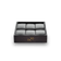 Collectors box - 6 pcs by AV86 luxury display box in smoked oak with brass logo and six grey suede pillows for watches
