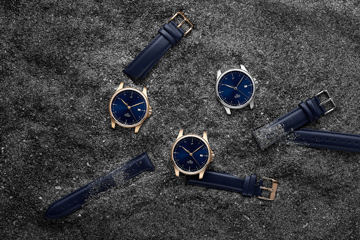 1971 Automatic, Night Blue - Swiss Made by AV86 vintage-inspired automatic with sapphire crystal and interchangeable leather straps