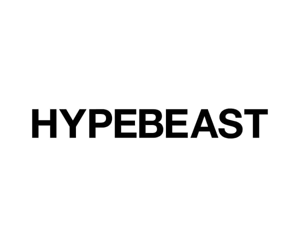 Logo for Hypebeast in bold black uppercase letters centered on a light gray background.