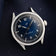 1968 Sixtyeight by AV86 vintage-inspired dress watch with blue sunray dial, stainless steel case, sapphire crystal, and leather strap